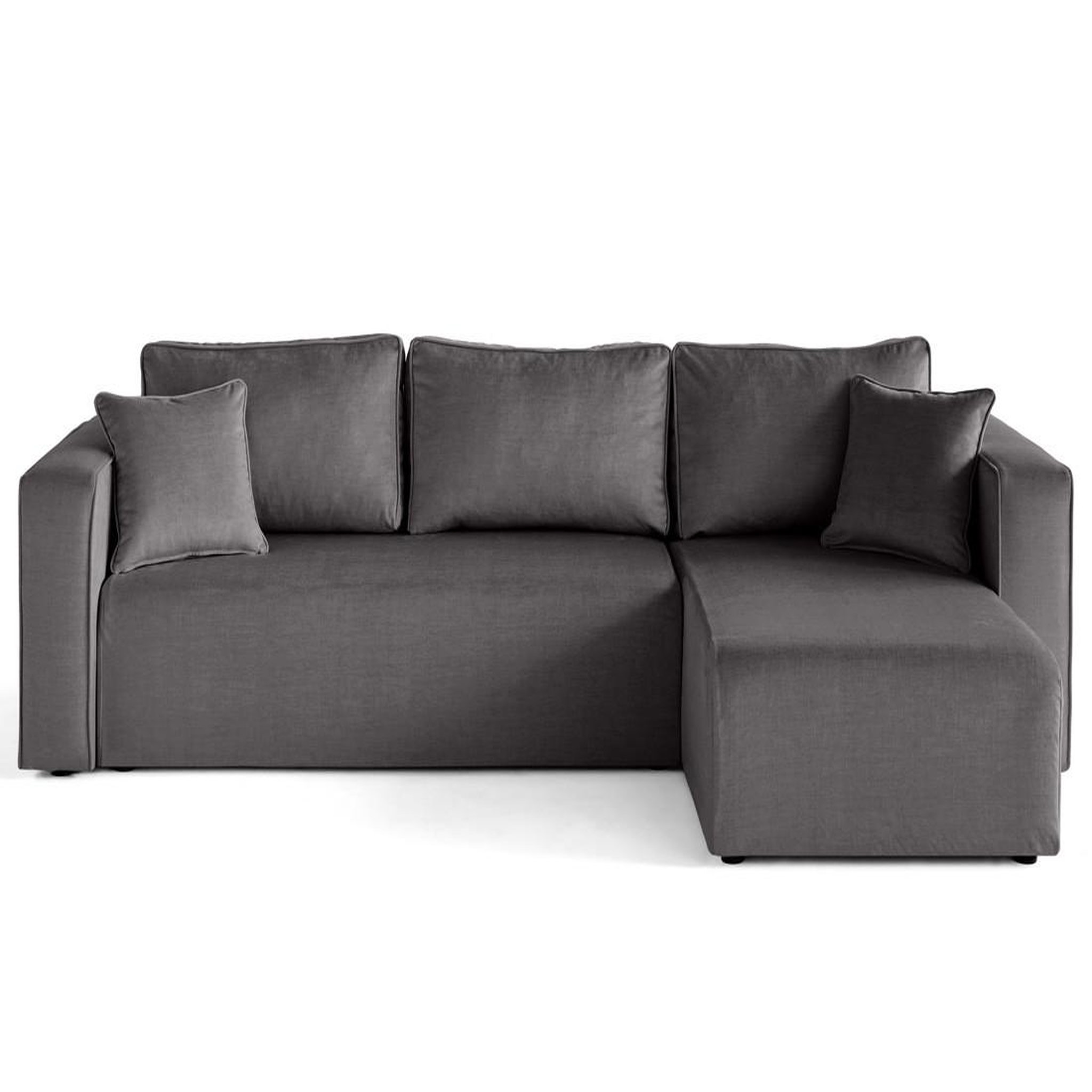 Voir la diapositive 1 : BEST MOBILIER Housse en velours pour canapé déhoussable topaze