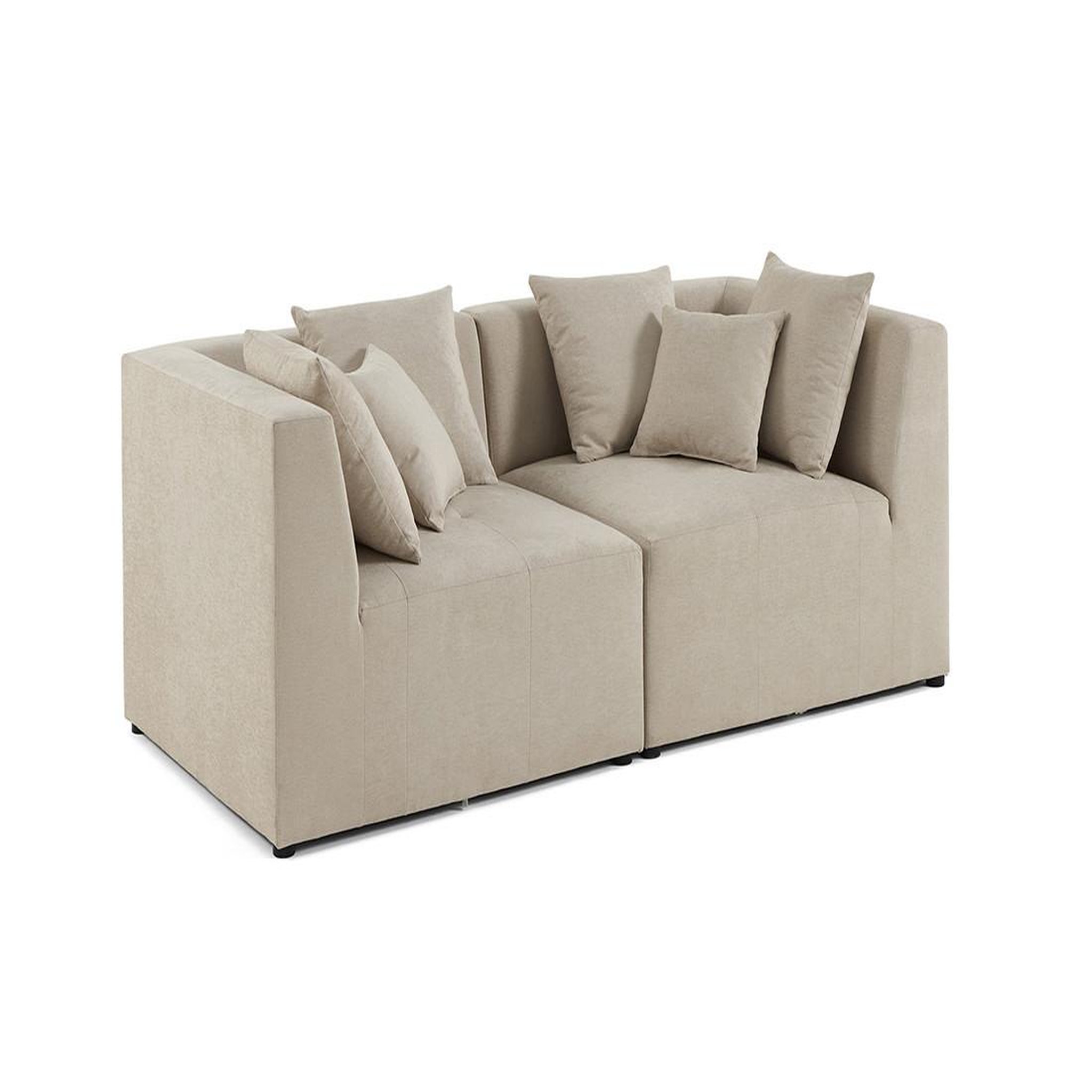 Voir la diapositive 2 : LISA DESIGN Amalfi - canapé modulable 2 places - en tissu