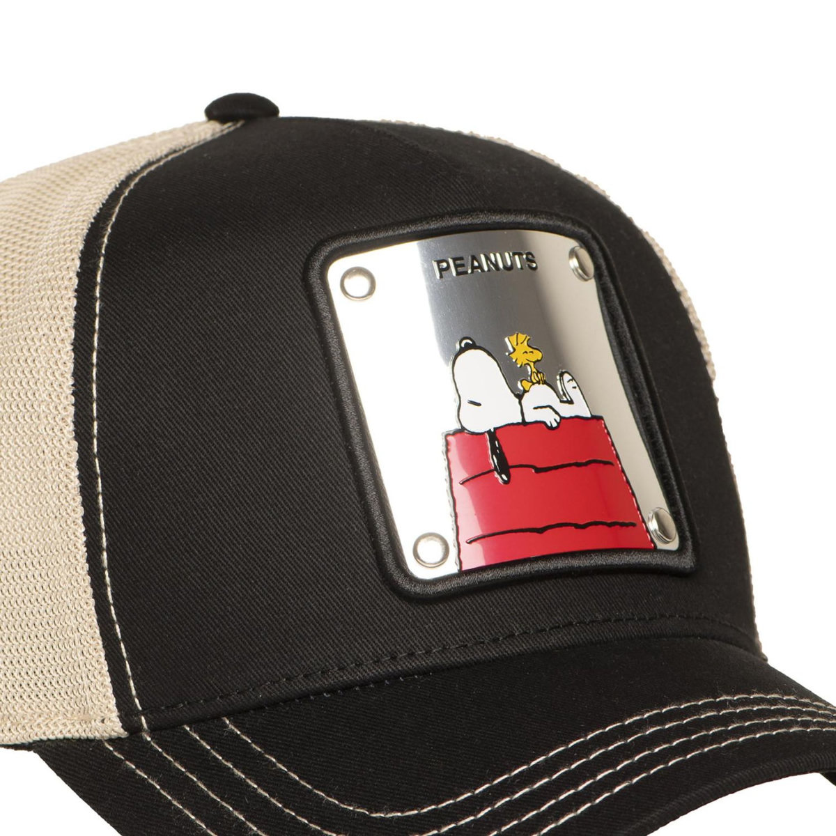 CAPSLAB Casquette Trucker avec filet finitions premium Peanuts Metal 6