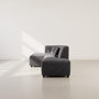 Voir la diapositive 5 : LISA DESIGN Curtis - canapé d'angle gauche 4 places sans accoudoir en tissu texturé