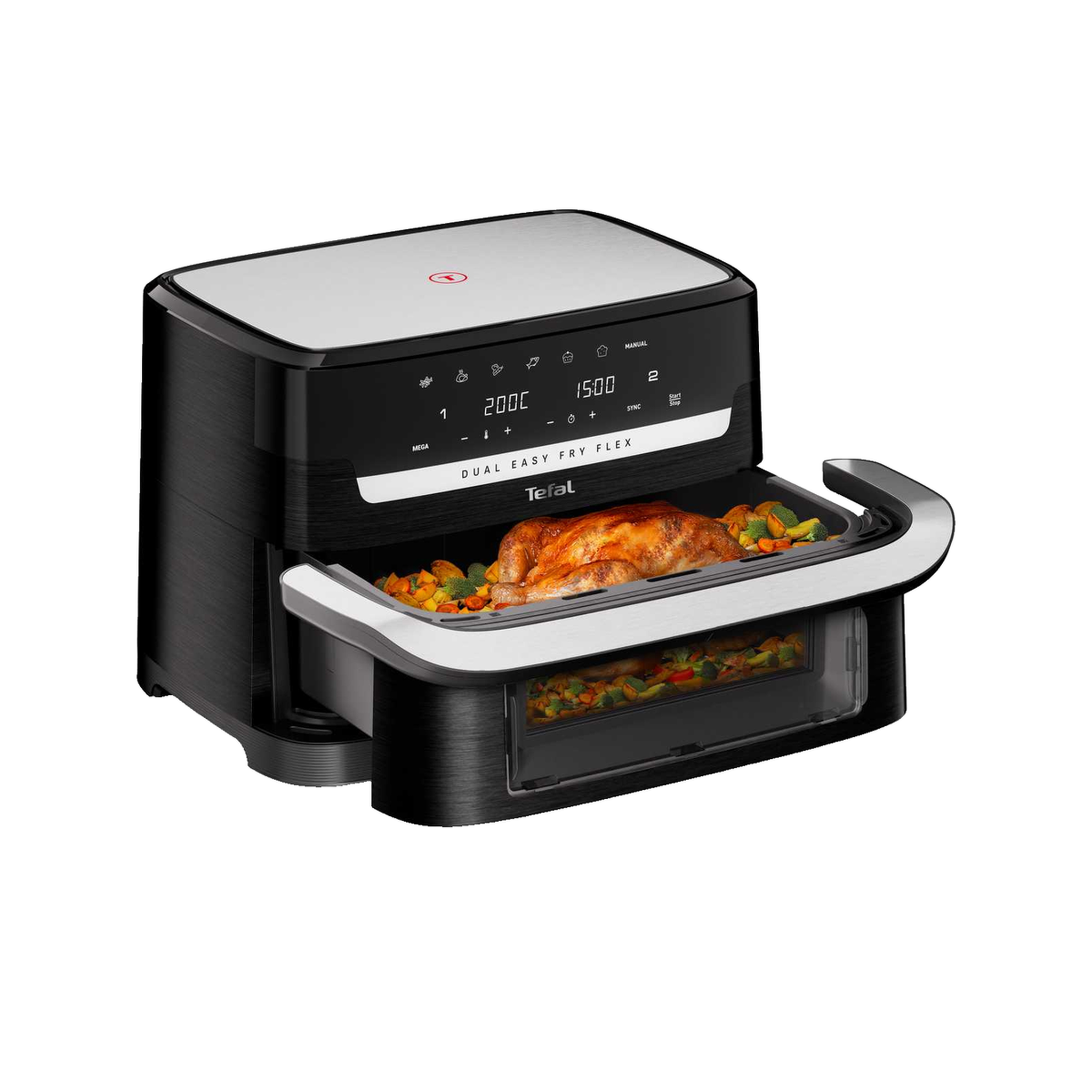 Voir la diapositive 4 : TEFAL friteuse à air dual easy fry flex 9L