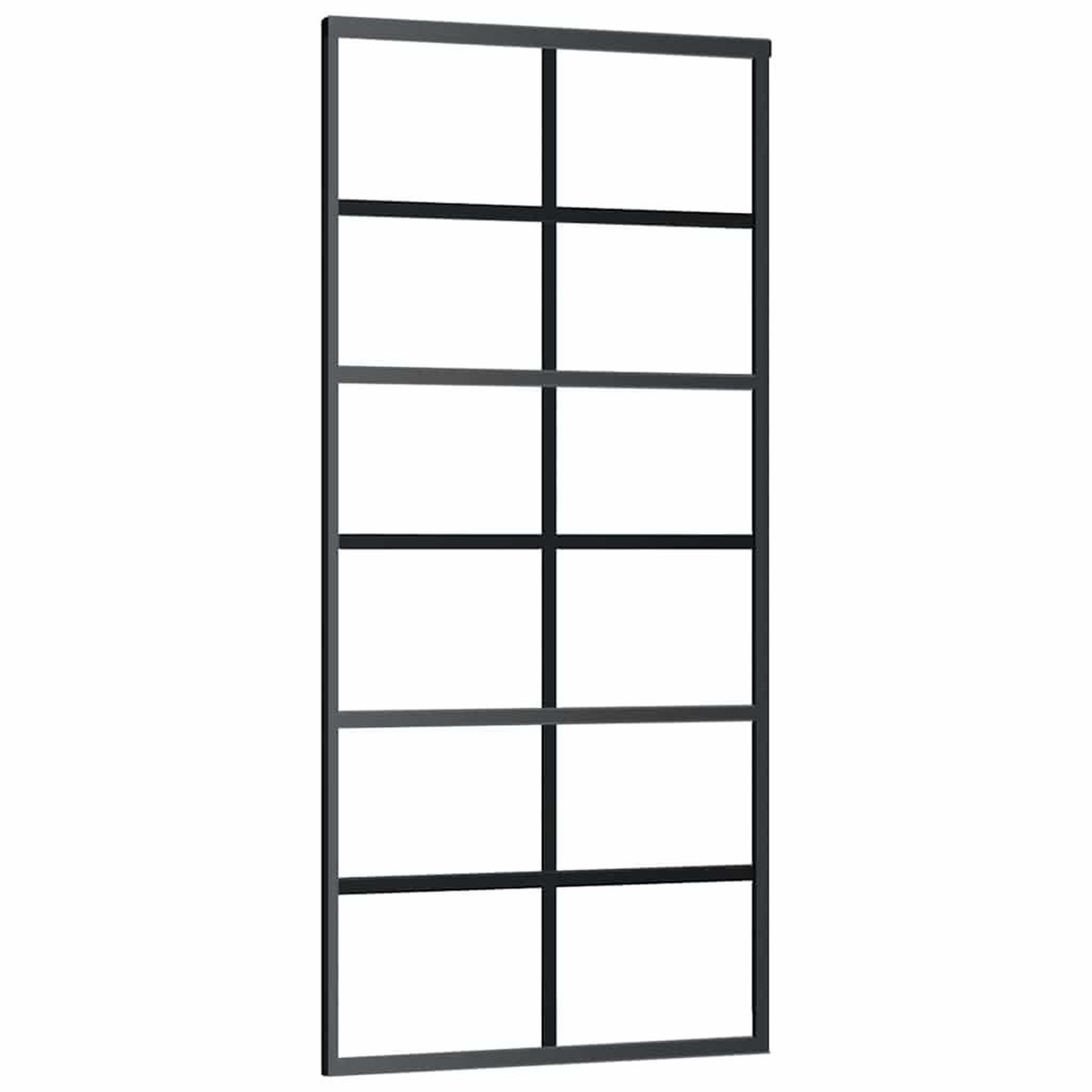 Voir la diapositive 5 : VIDAXL Porte coulissante kit de quincaillerie noir 90x205 cm verre ESG
