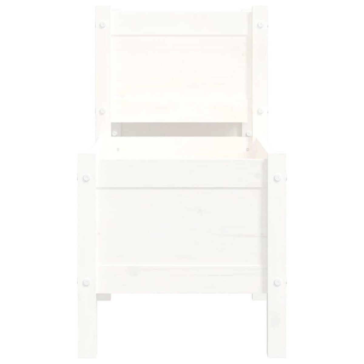 VIDAXL Jardiniere Blanc 178,5x44x75 cm Bois massif de pin