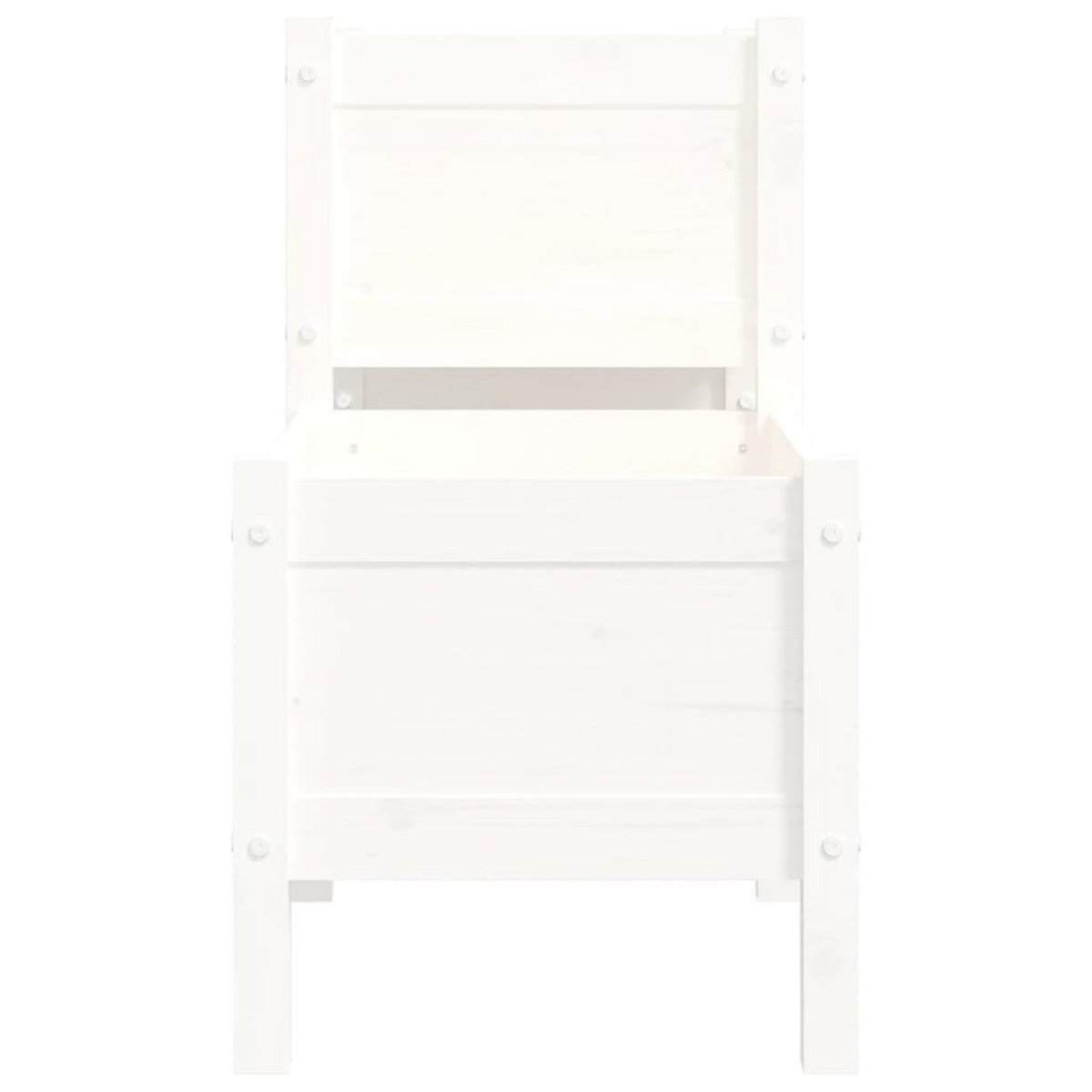 VIDAXL Jardiniere Blanc 178,5x44x75 cm Bois massif de pin