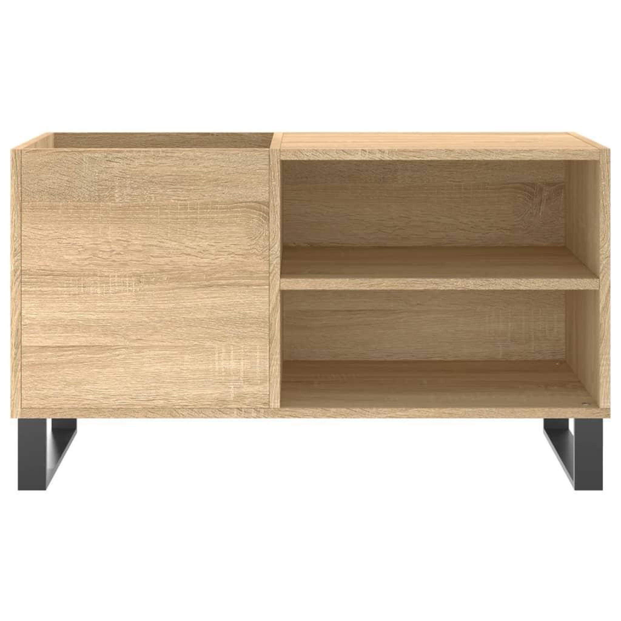 Voir la diapositive 4 : VIDAXL Armoire a disques chene sonoma 85x38x48 cm bois d'ingenierie