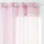 Voir la diapositive 2 : ATMOSPHERA Rideau Voilage  Anissa  140x240cm Rose