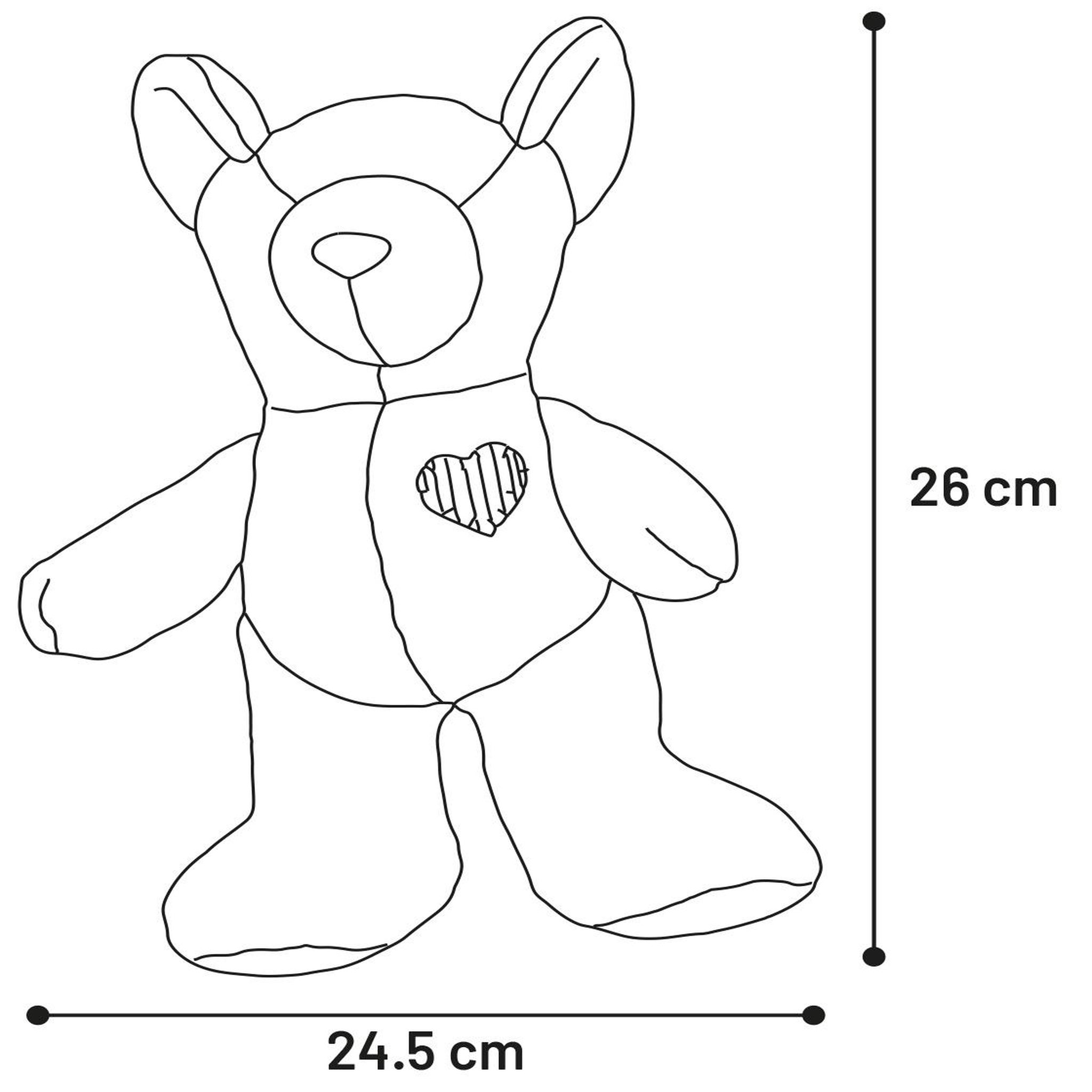 Voir la diapositive 3 : Eden Jeu en peluche ourson avec un coeur