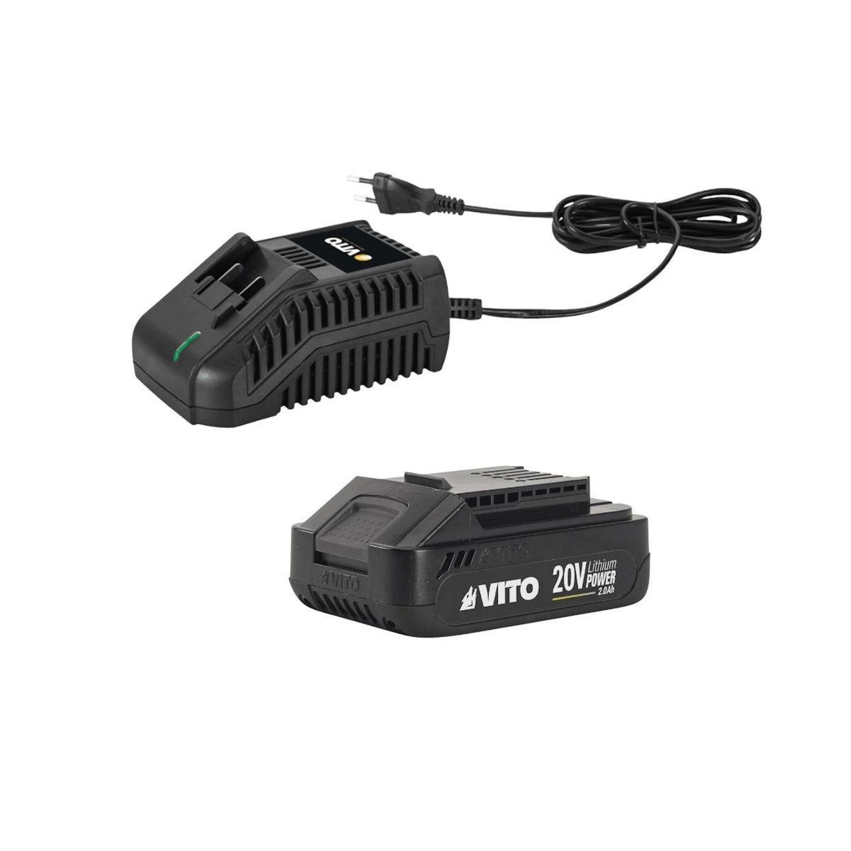 VITO Garden Taille haies sans fil 20V Lame 51Cm + Batterie lithium 2.0AH + Chargeur Rapide VITO