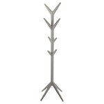 TOILINUX Porte-manteau Gary sur 4 pieds en MDF avec 8 accroches. Coloris disponibles : Blanc