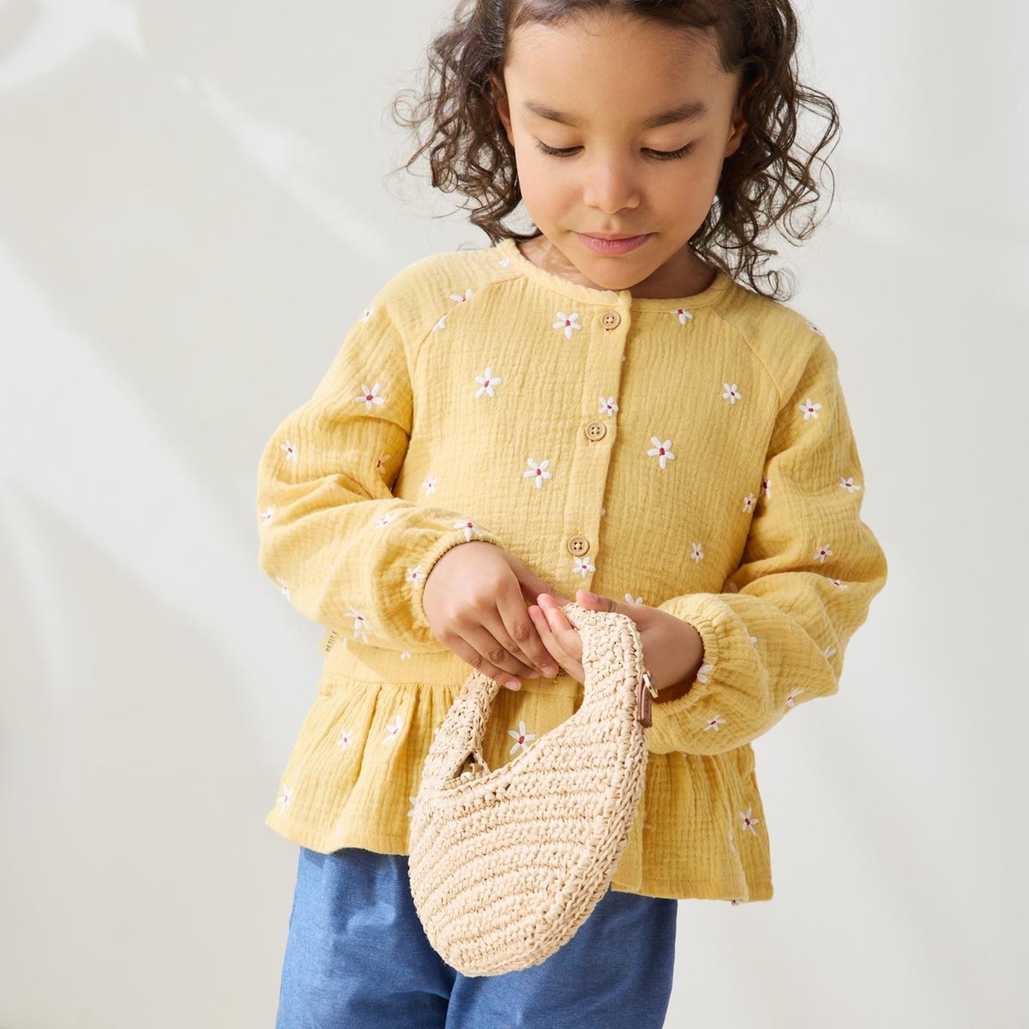 Voir la diapositive 4 : PETIT BEGUIN Blouse enfant en gaze de coton camila
