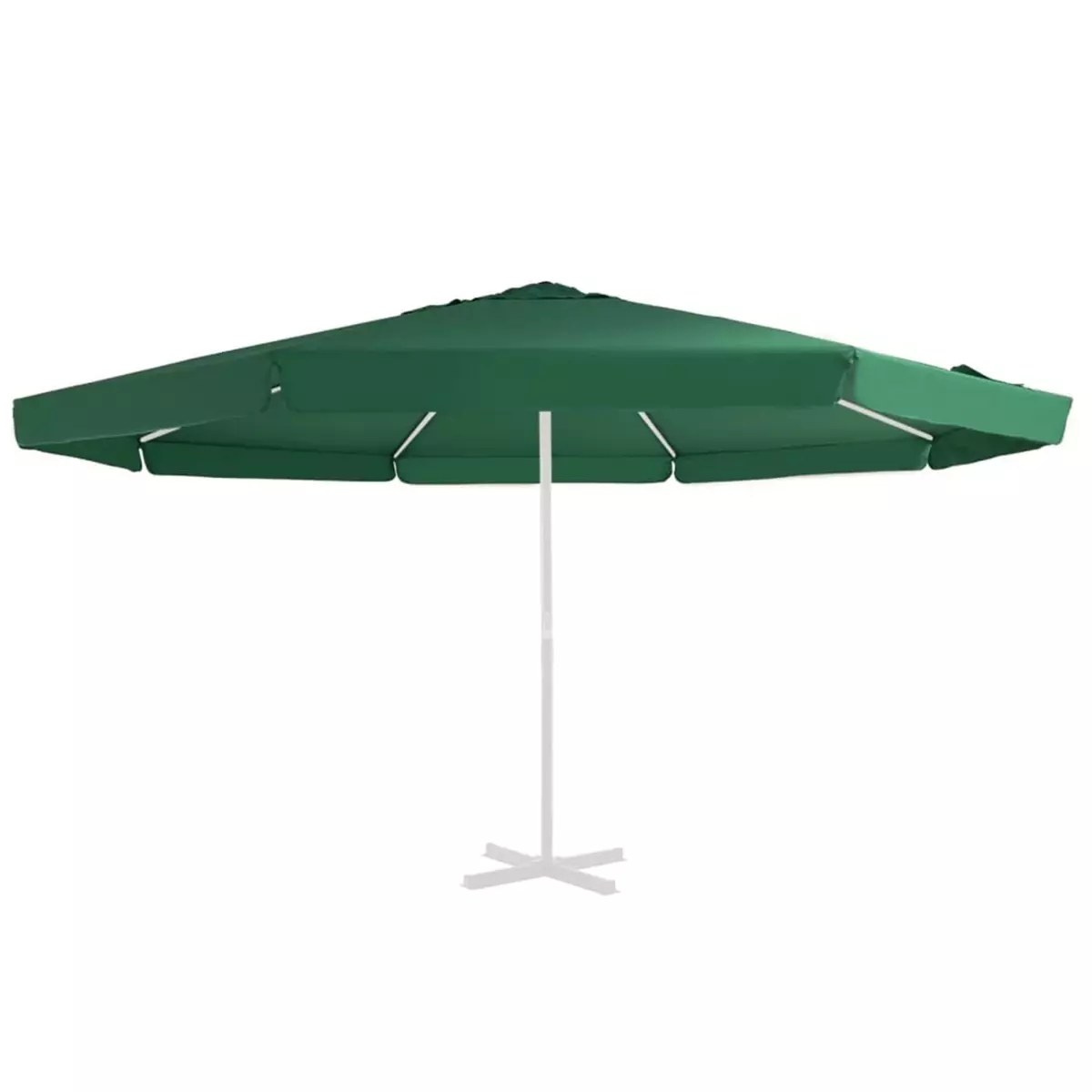 VIDAXL Tissu de remplacement pour parasol d'exterieur Vert 500 cm