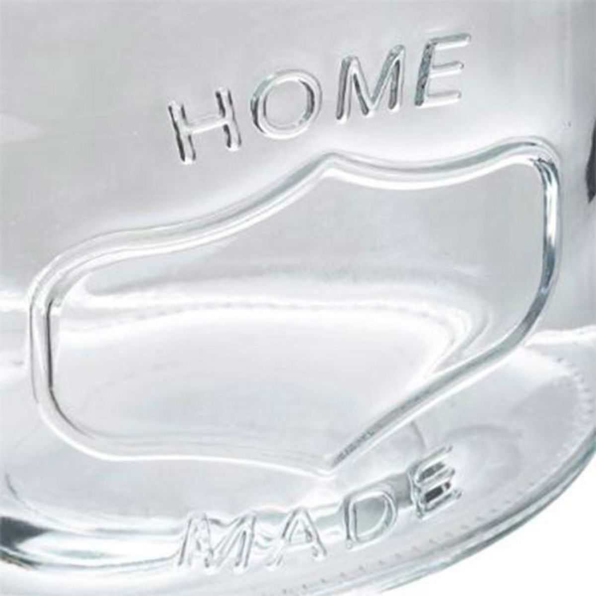 FIVE Bocal en Verre  Ovale  Inox  2,5L Transparent