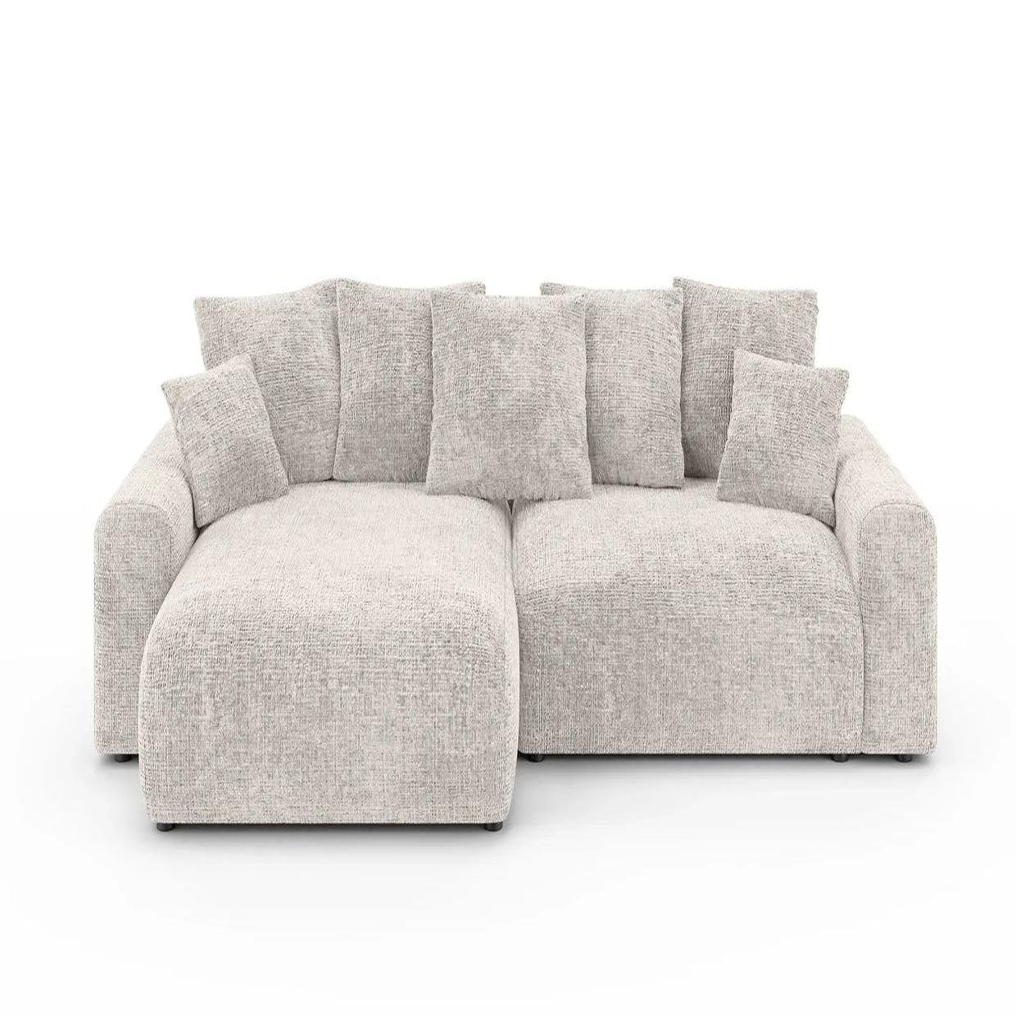 Voir la diapositive 1 : CASANOVA PARIS Oli - canapé d'angle convertible tissu chenille 4 places