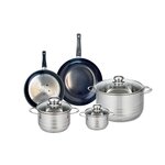 ELO Ensemble de 2 Poêles de cuisson 20 et 24 cm et 3 faitouts 12, 16 et 24 cm Elo Prima Brillant