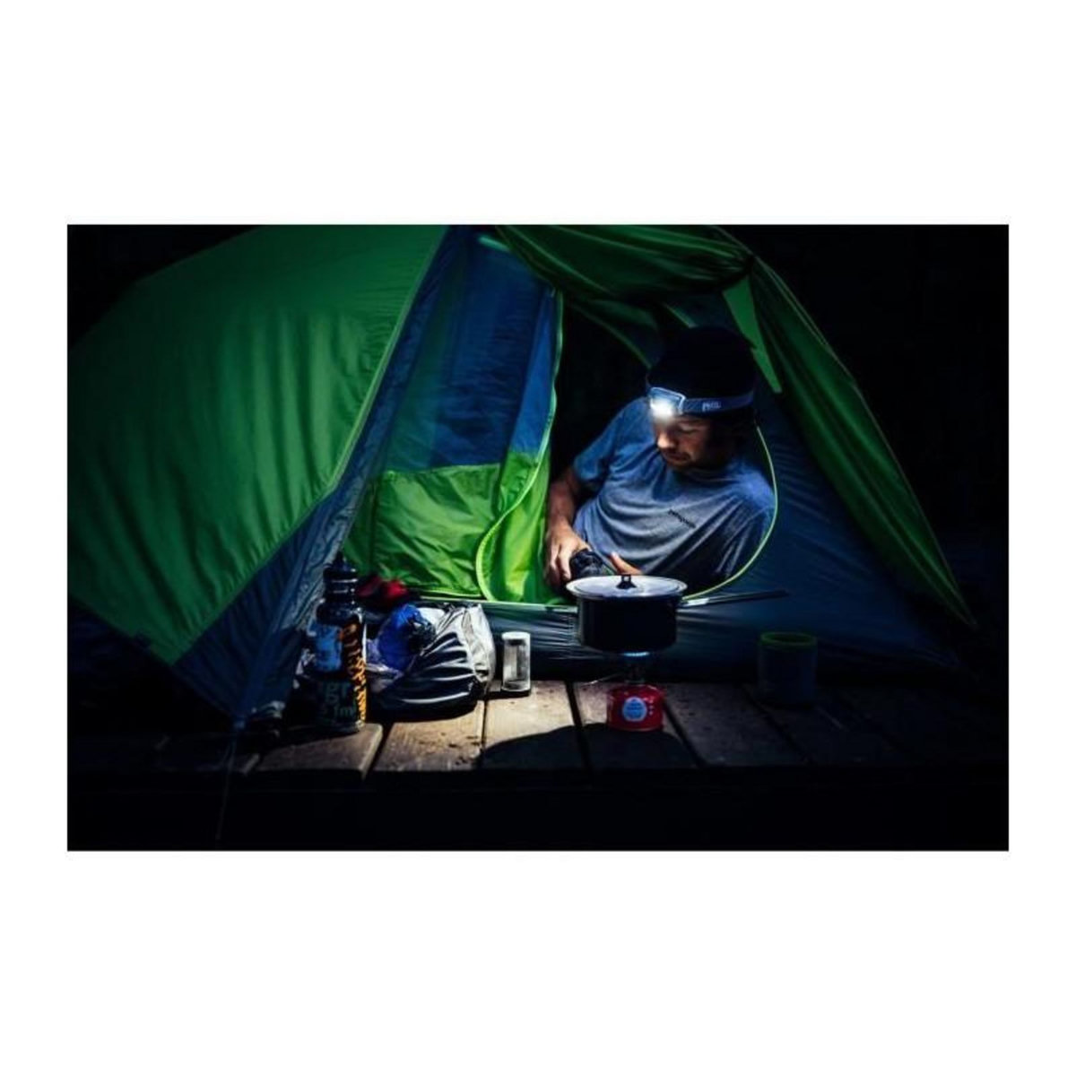 Petzl Lampe frontale - PETZL - TIKKINA - 300 lumens - 3 piles AAA/LR03 incluses - Gris