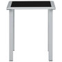 Voir la diapositive 2 : VIDAXL Table de jardin Noir et argente 41x41x45 cm Acier et verre