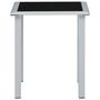 Voir la diapositive 2 : VIDAXL Table de jardin Noir et argente 41x41x45 cm Acier et verre