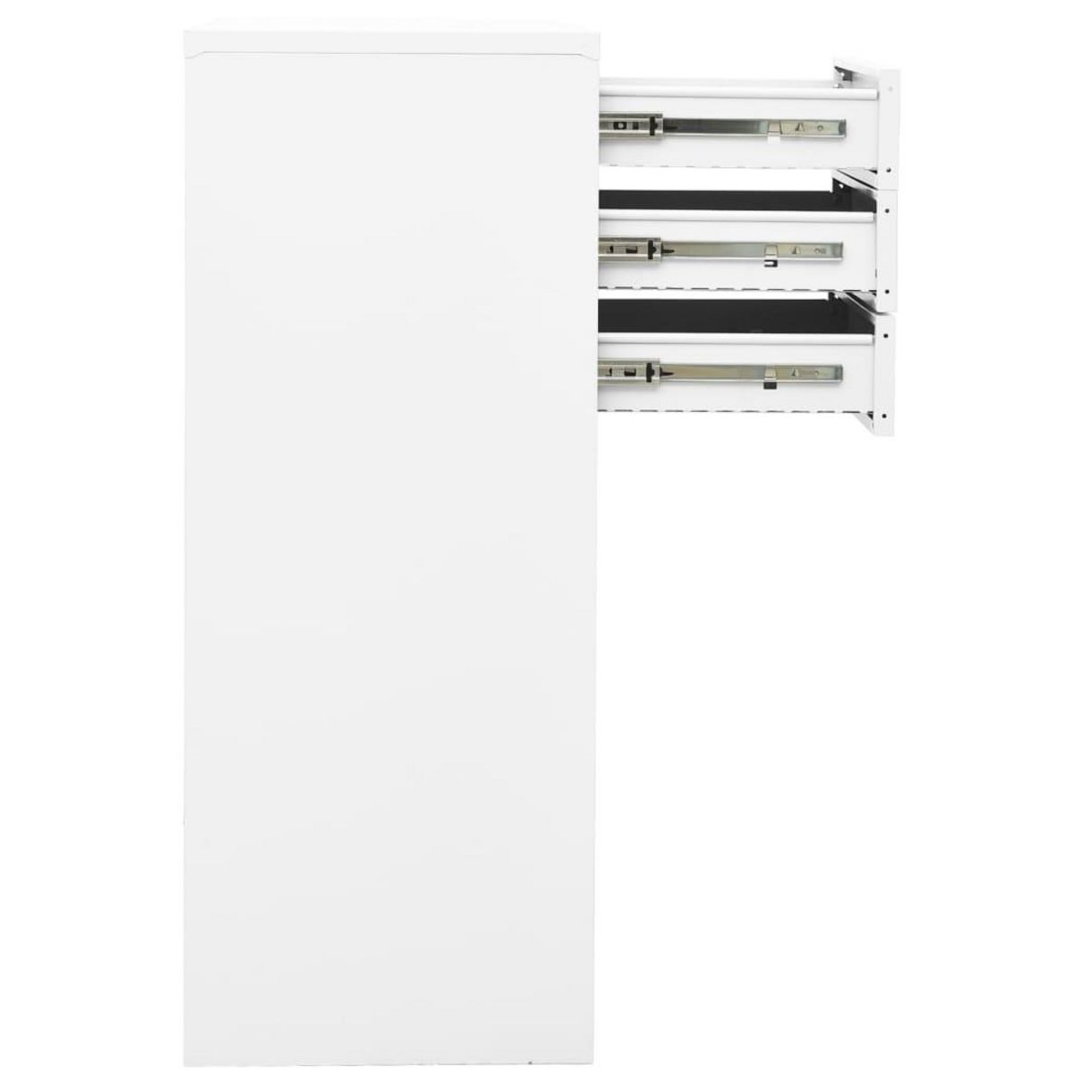 VIDAXL Armoire de bureau Blanc 90x40x102 cm Acier