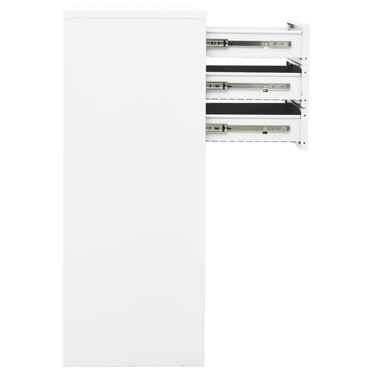 VIDAXL Armoire de bureau Blanc 90x40x102 cm Acier