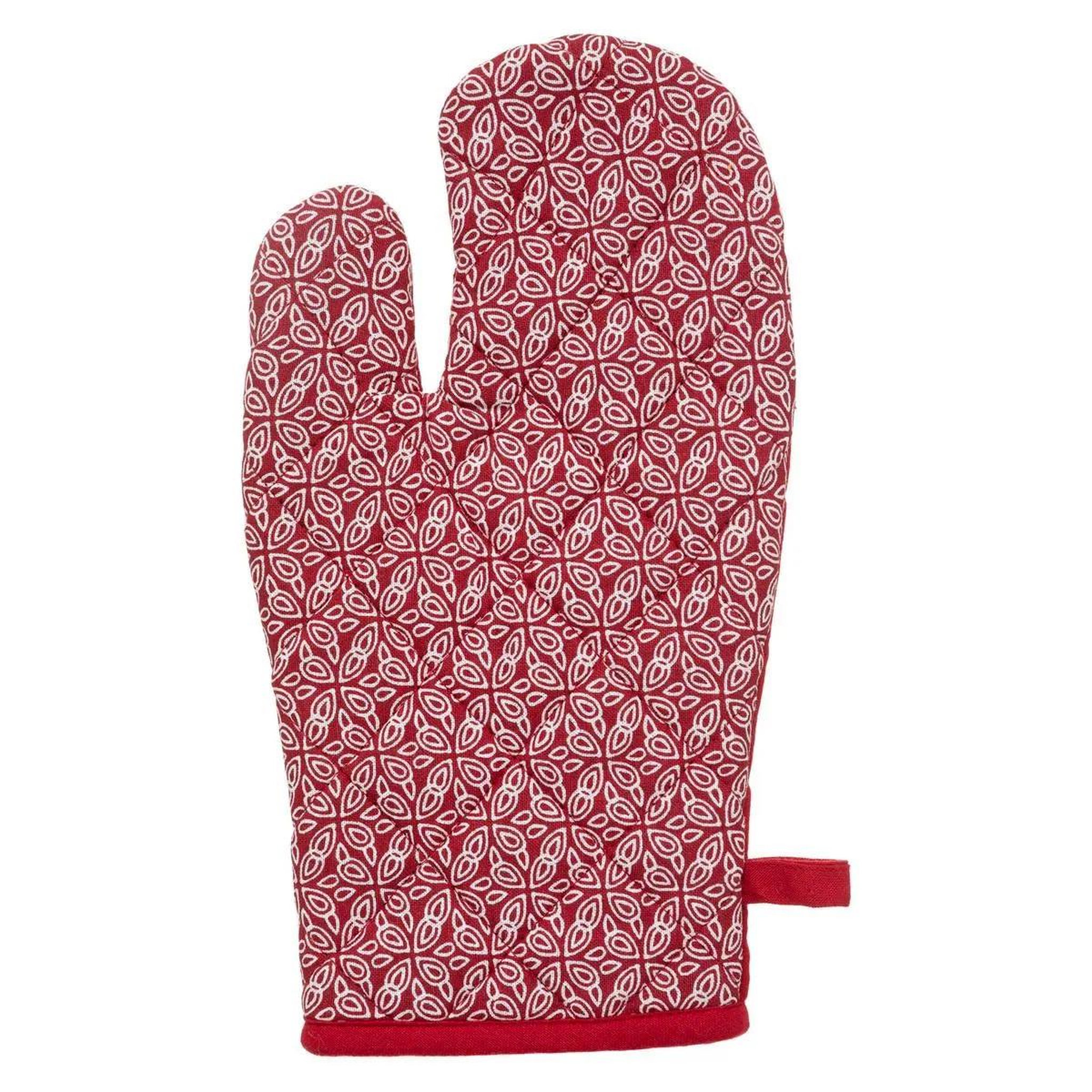 Voir la diapositive 2 : ATMOSPHERA Gant & manique imprimé  olia  32cm rouge