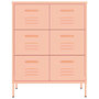 Voir la diapositive 3 : VIDAXL Armoire a tiroirs Rose 80x35x101,5 cm Acier