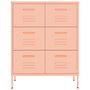 Voir la diapositive 3 : VIDAXL Armoire a tiroirs Rose 80x35x101,5 cm Acier
