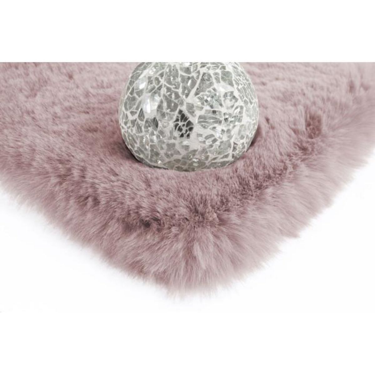 Paris Prix Tapis Tufté à la Main à Poils Longs  Rabbit  Rose