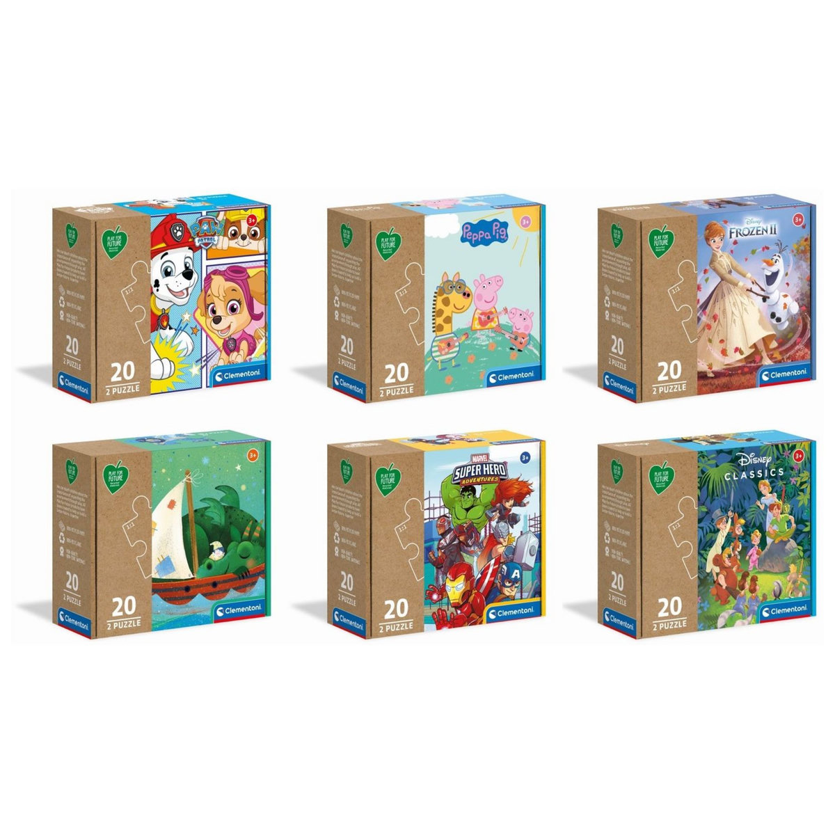 CLEMENTONI Assortiment puzzles 2-20 pièces 