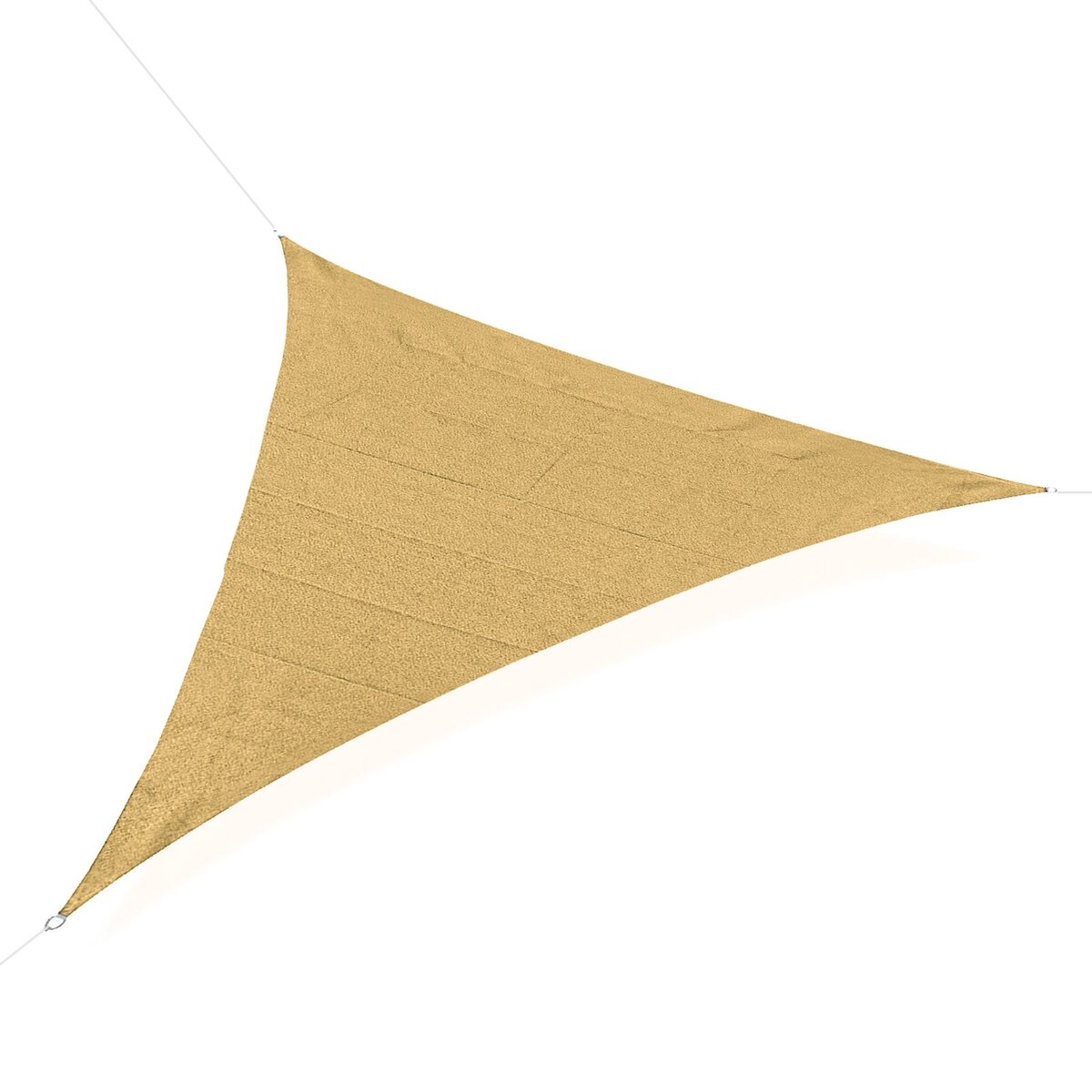 OUTSUNNY Voile d'ombrage triangulaire grande taille 5 x 5 x 5 m polyéthylène haute densité résistant aux UV sable