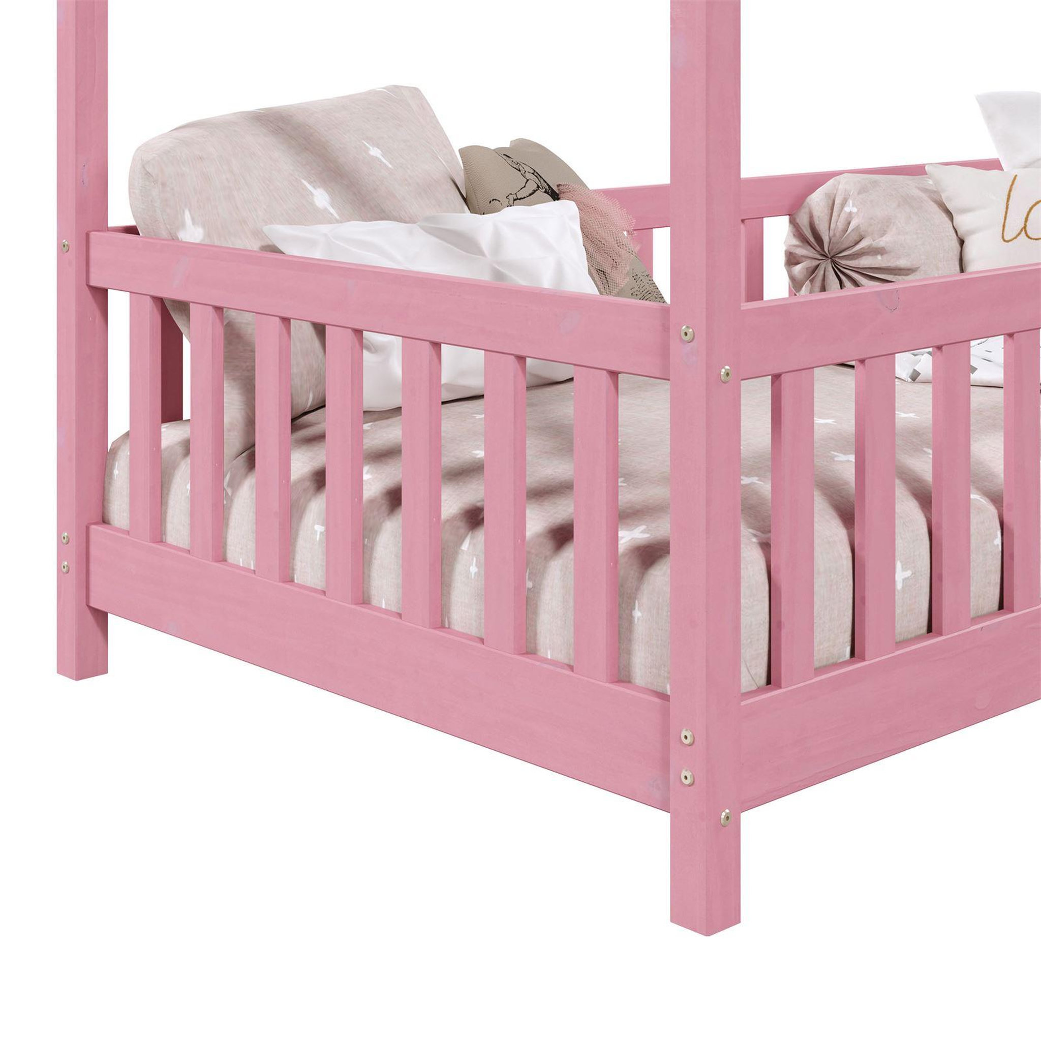 Voir la diapositive 6 : IDIMEX Lit cabane LISAN 90 x 190 cm, en pin massif