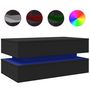 Voir la diapositive 2 : VIDAXL Table basse avec lumieres LED noir 90x50x40 cm