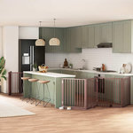 VIDAXL Barriere pour chien porte pliable 12 panneaux bois de peuplier