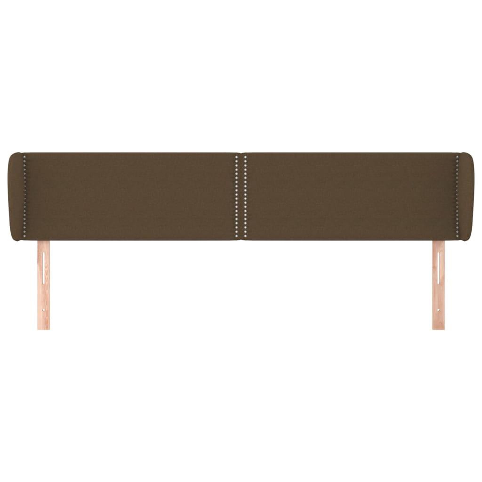 Voir la diapositive 3 : VIDAXL Tete de lit avec oreilles Marron fonce 183x23x78/88 cm Tissu