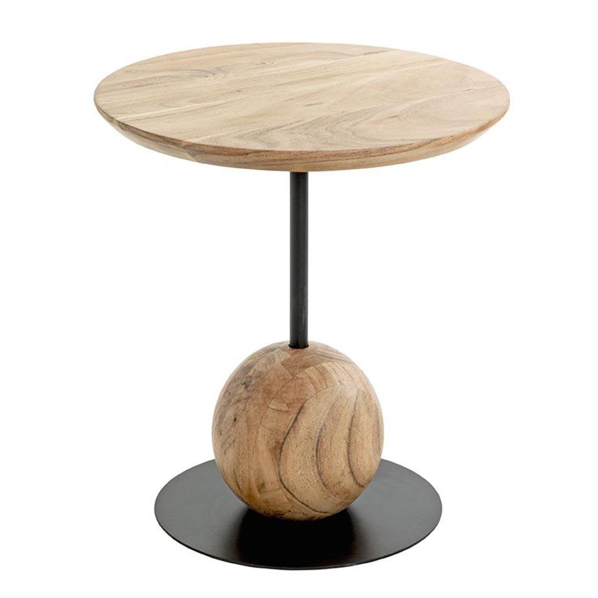 Paris Prix Table d'appoint design  sphère  45cm naturel & noir