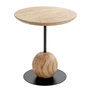 Voir la diapositive 1 : Paris Prix Table d'Appoint Design  Sphère  45cm Naturel & Noir