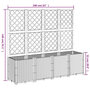 Voir la diapositive 6 : VIDAXL Jardiniere avec treillis gris clair 160x40x140 cm PP