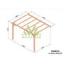 Voir la diapositive 2 : JARDIDECO Pergola adossée en lamellé-collée Le Mans 400 x 300 cm  - Mardeland