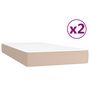 Voir la diapositive 5 : VIDAXL Sommier a lattes de lit avec matelas Cappuccino 200x200 cm