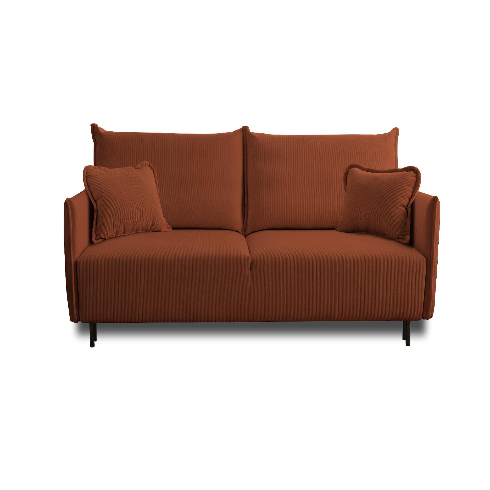 Voir la diapositive 6 : LISA DESIGN Valentina - canapé 3 places convertible - avec coffre - en velours côtelé - style contemporain