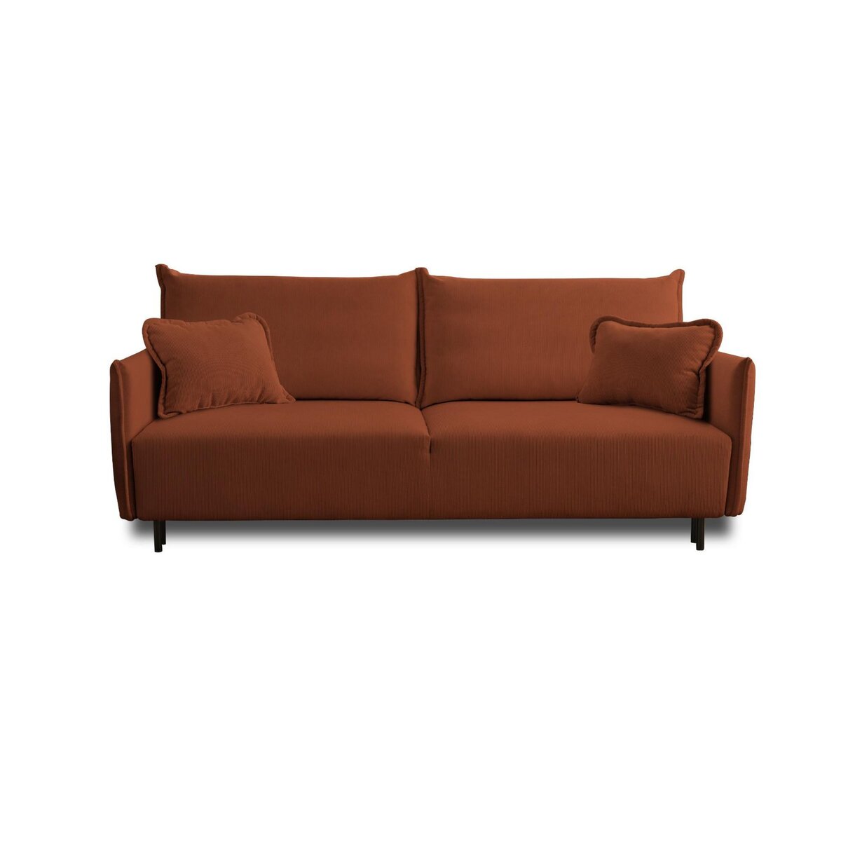 LISA DESIGN Valentina - canapé 3 places convertible - avec coffre - en velours côtelé - style contemporain