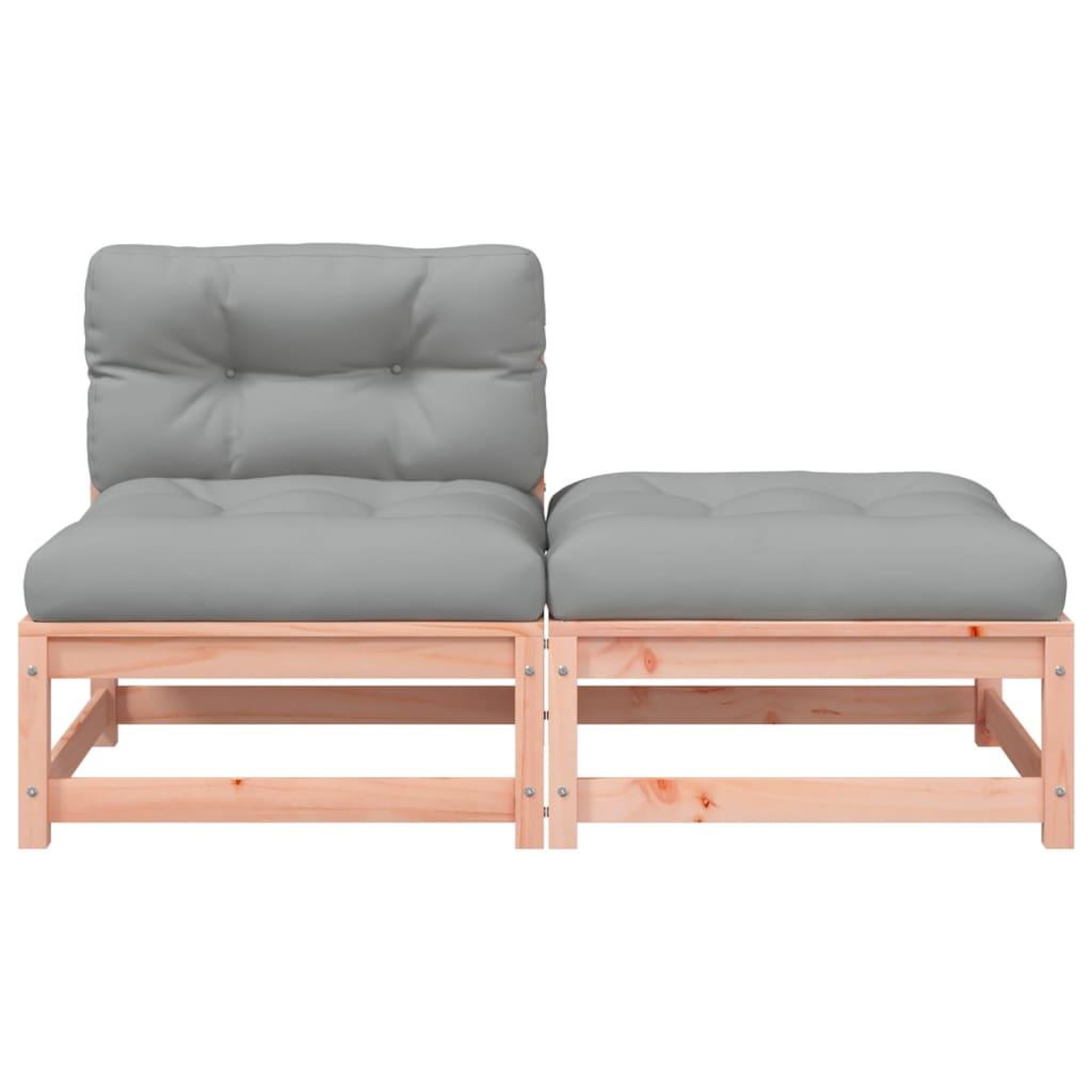 Voir la diapositive 5 : VIDAXL Canape de jardin sans accoudoirs avec coussins et repose-pieds