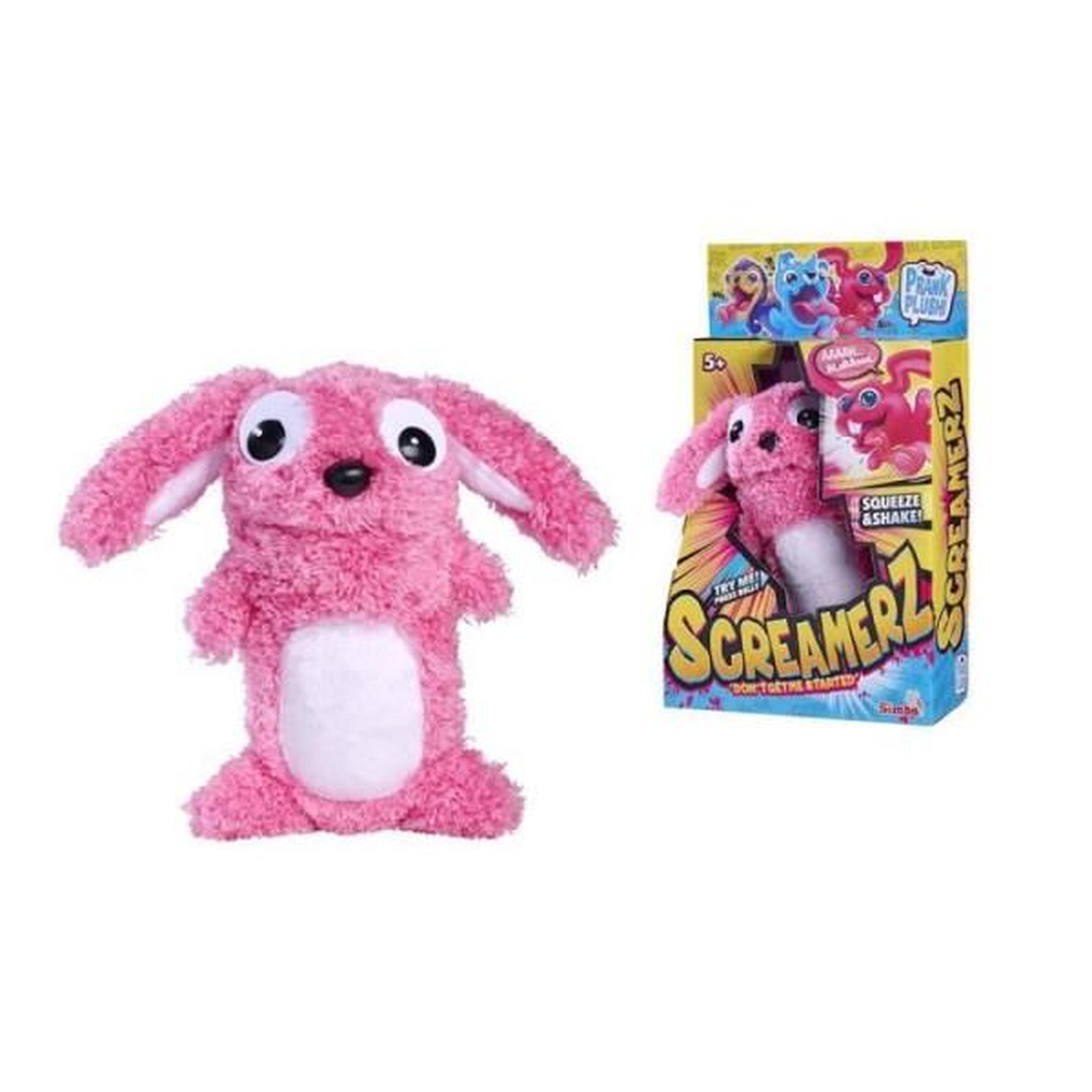 SMOBY Smoby - screamerz - peluche intéractive amusante - lapin - 27 cm - bruits en la secouant ou appuyant sur le bouton