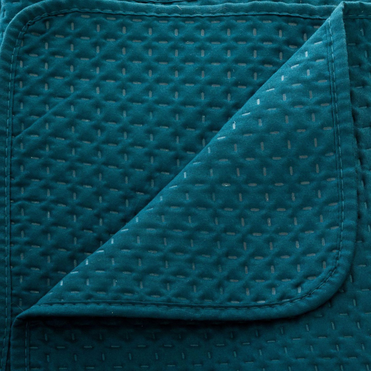 ATMOSPHERA Dessus de lit avec 2 taies d'oreillers tressés en polyester