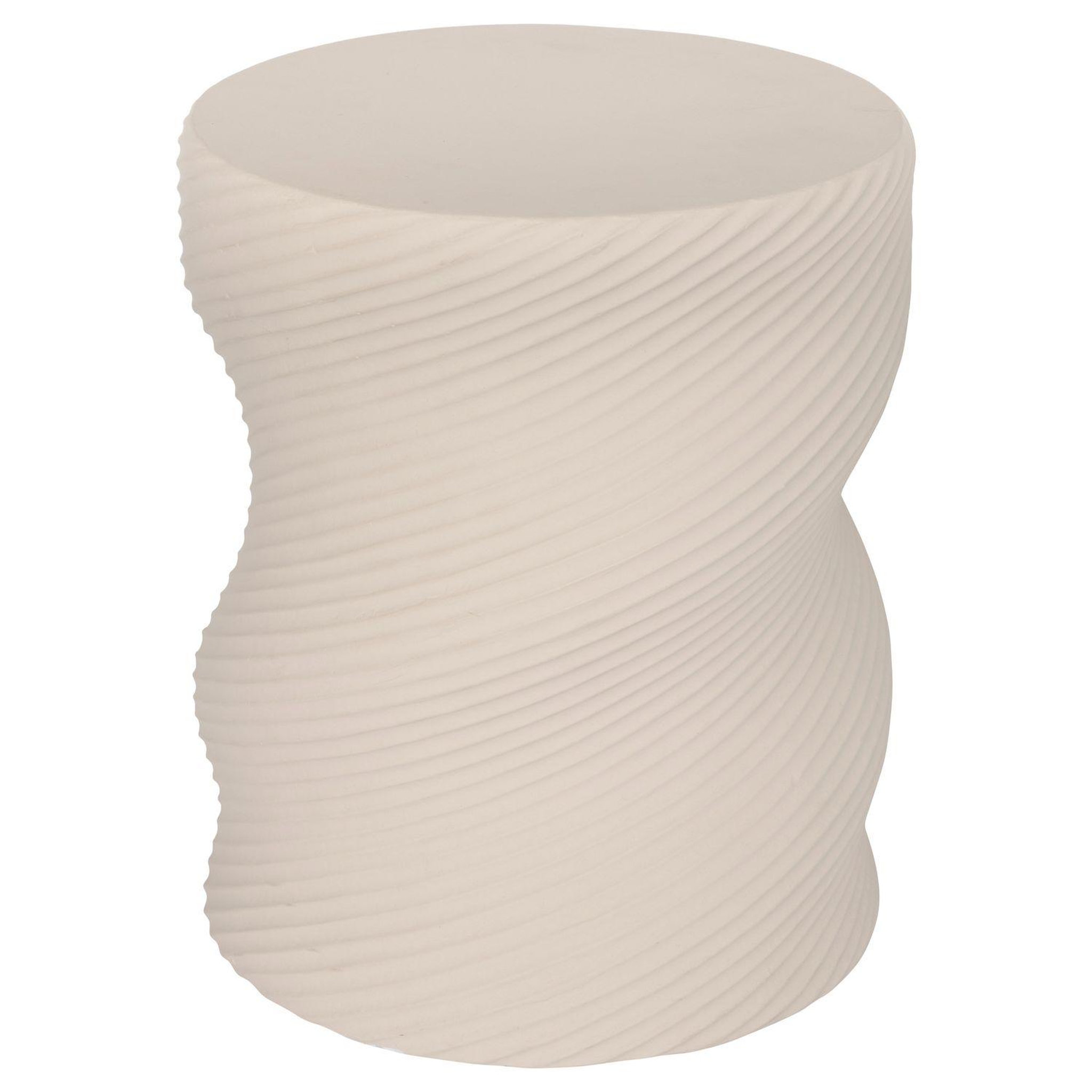 ATMOSPHERA Table à café torsadée ronde saddle - beige