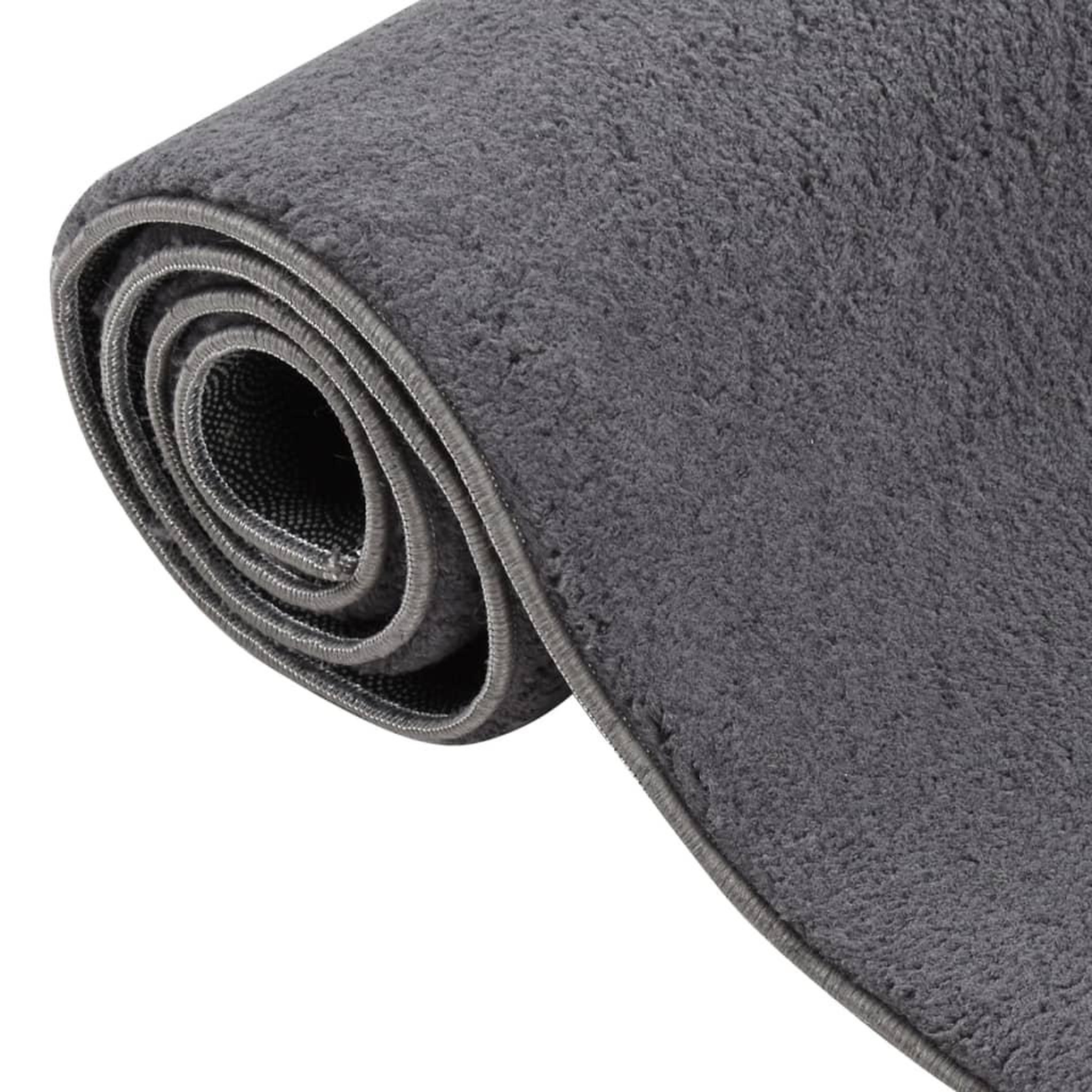 Voir la diapositive 2 : VIDAXL Tapis shaggy doux lavable 160x230 cm Antiderapant Anthracite