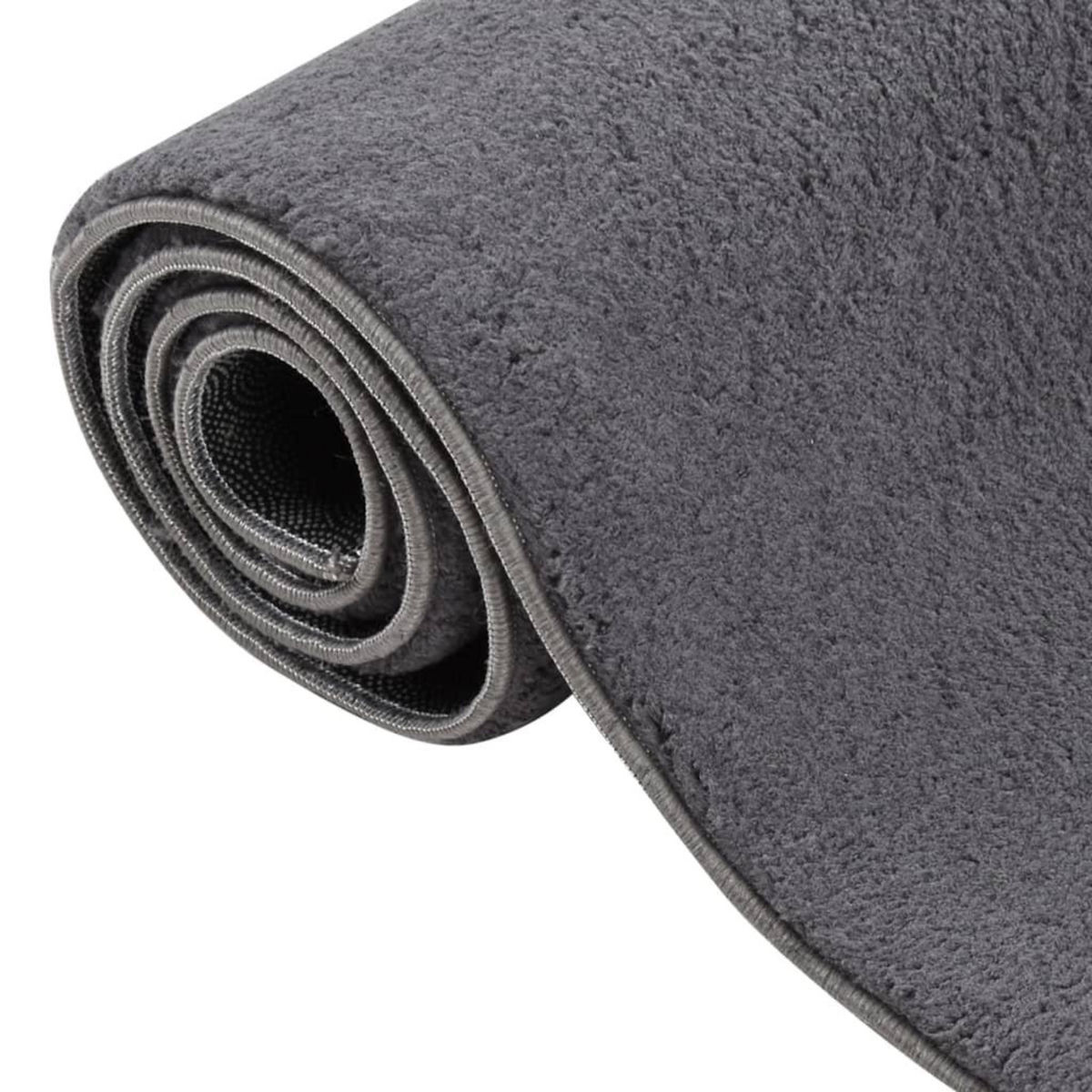 VIDAXL Tapis shaggy doux lavable 160x230 cm Antiderapant Anthracite