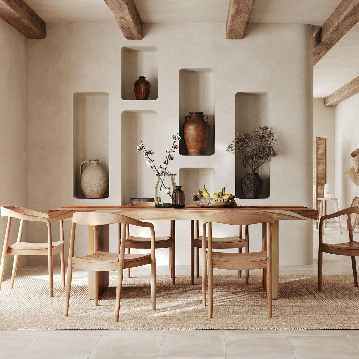 Rendez vous déco Table rectangulaire 8 personnes en bois de suar 220 cm - Tanah