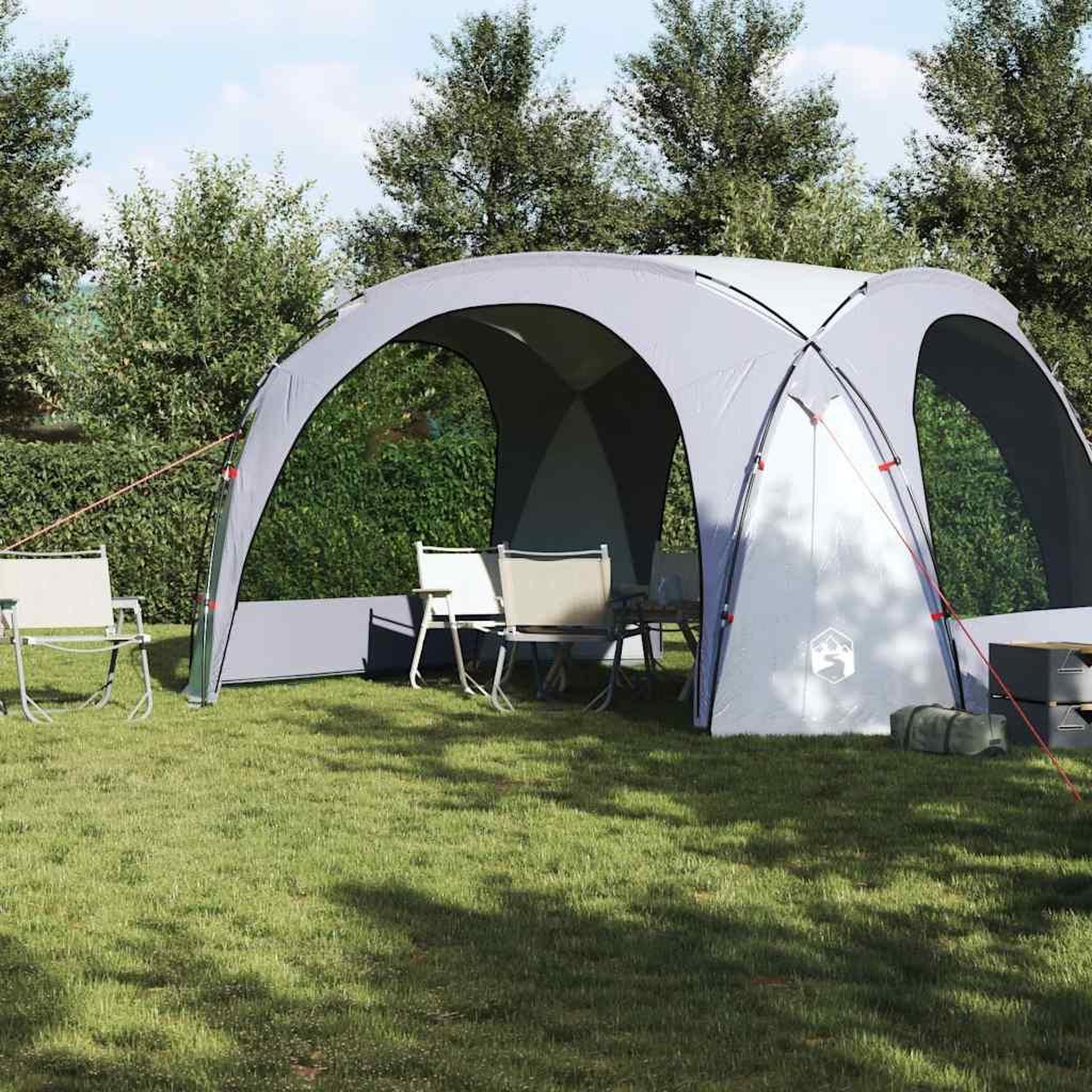 Voir la diapositive 3 : VIDAXL Tente de reception blanc et gris impermeable