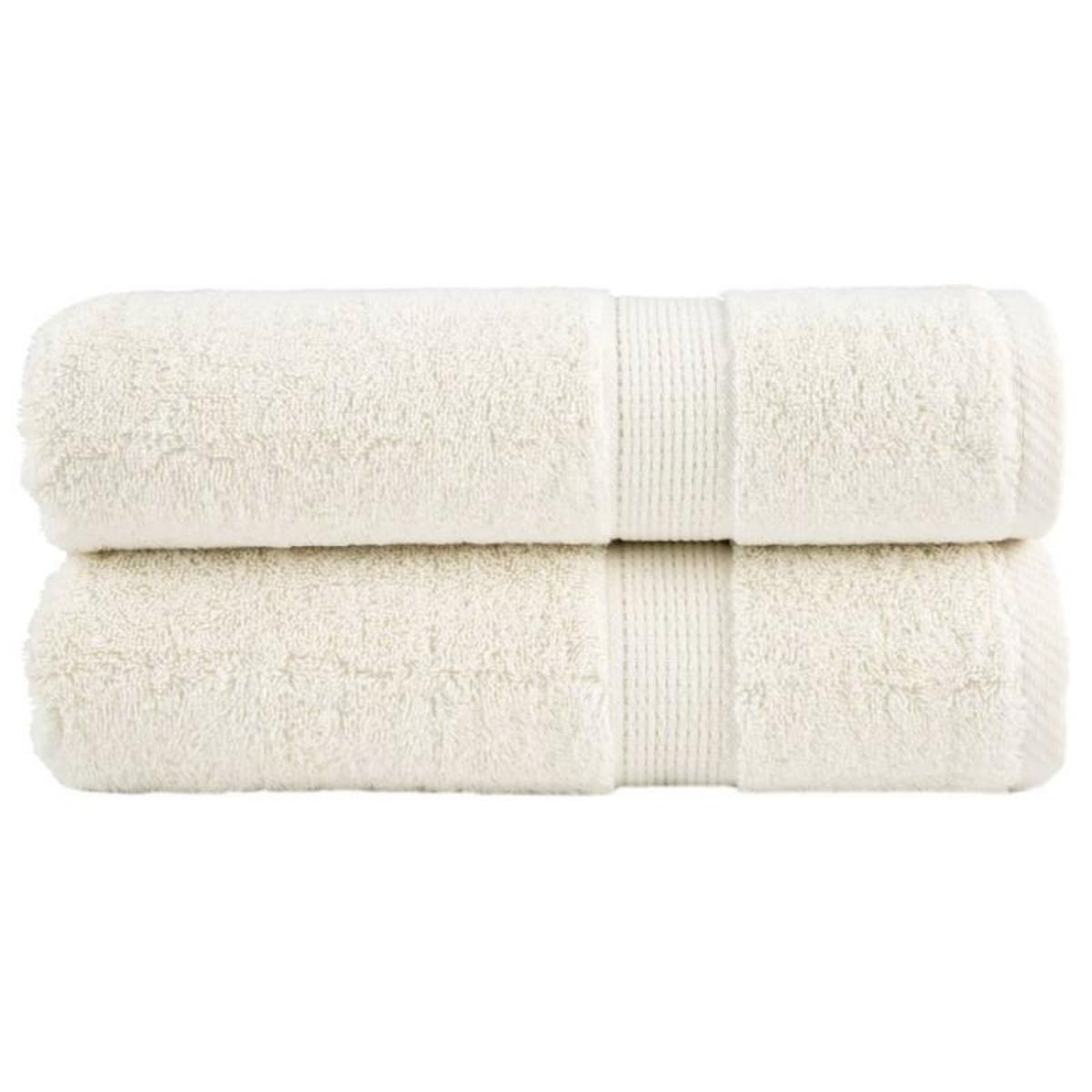 VIDAXL Serviettes de douche de qualité supérieure SOLUND 2 pcs crème