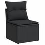 Voir la diapositive 4 : VIDAXL Salon de jardin 5 pcs avec coussins noir resine tressee